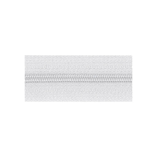 Fecho Zipper de Nylon Malha 3 Branco (metro) COSE
