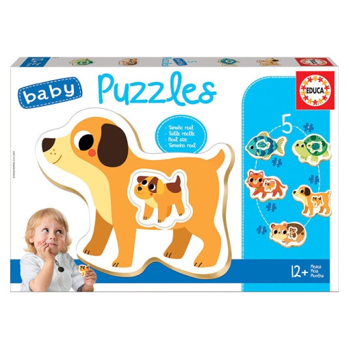 Puzzle EDUCA Baby 5x3-5 peças Animais Domésticos