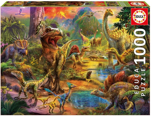 Puzzle EDUCA 1000 peças Terra de Dinossauros