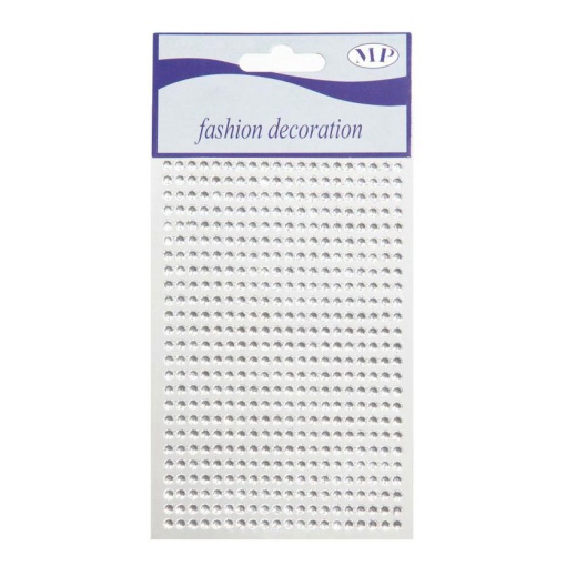 Autocolantes MP cristais 4mm prateado
