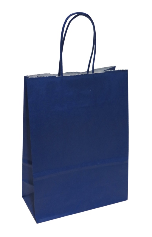 Saco de Papel Asa Torcida 188 Azul 18x8x24cm