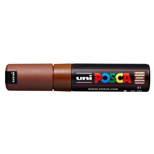 POSCA PC-7M thick marker, 4.5-5.5mm, brown.