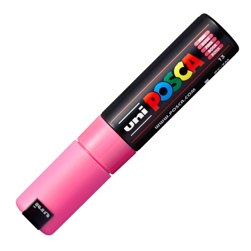 POSCA PC-7M thick marker, 4.5-5.5mm, pink.