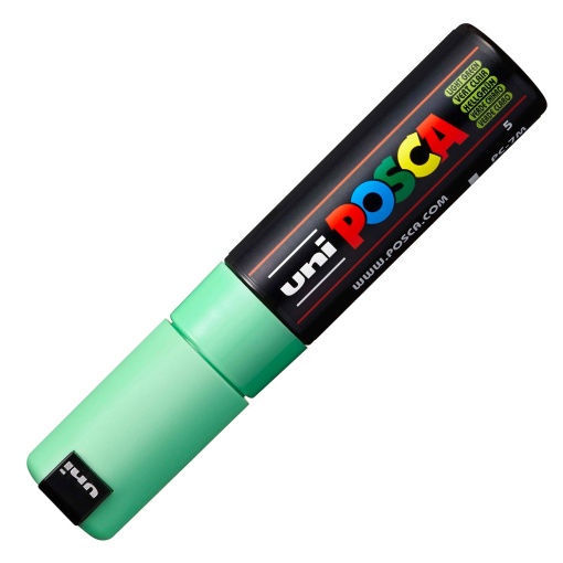 POSCA PC-7M thick marker, 4.5-5.5mm, light green.