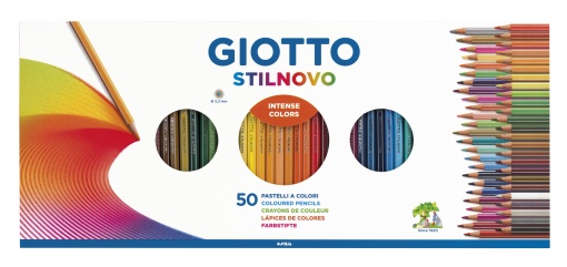 Lápis de Cor GIOTTO Stilnovo com 50 + Afia