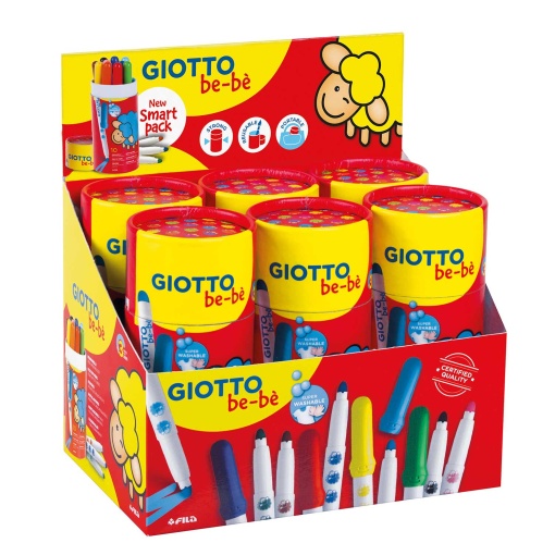 Canetas de feltro laváveis GIOTTO Be-bé copo com 10 cores