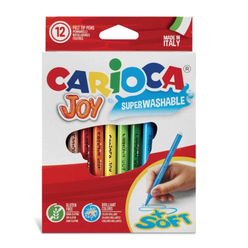 Canetas de Feltro Laváveis CARIOCA Joy com 12