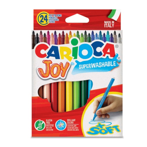 Canetas de Feltro Laváveis CARIOCA Joy com 24