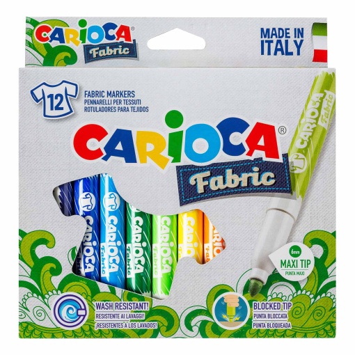 Marcador para tecido CARIOCA Fabric 12 cores