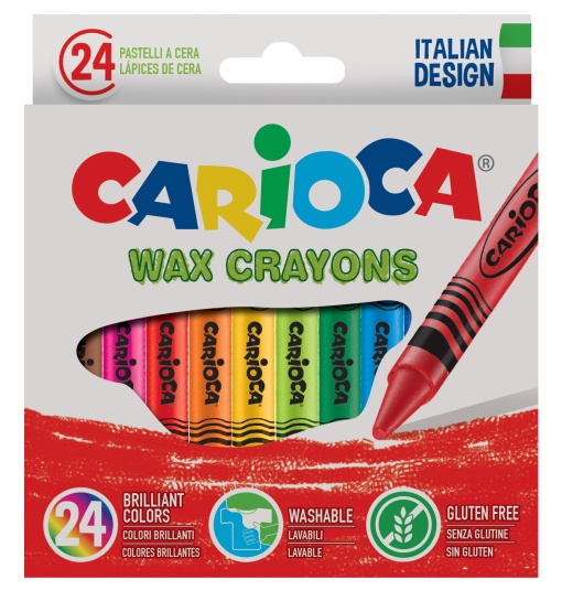 Lápis de Cera CARIOCA Wax caixa com 24