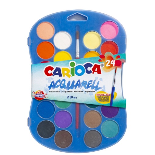 Aguarelas CARIOCA Acquarell com 24 cores + pincel