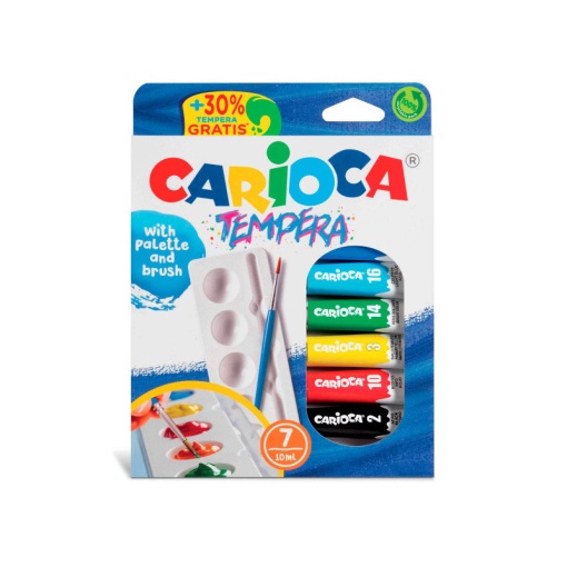 Guache CARIOCA com 7 unidades 7,5ml + pincel