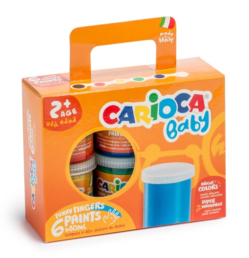 Pintura de Dedos CARIOCA Baby (6x80ml)