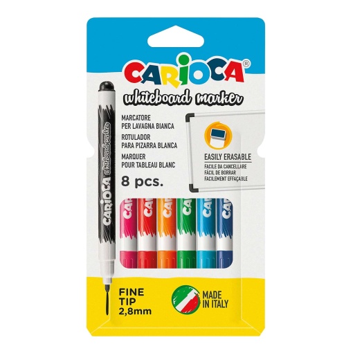 Marcador para quadro branco CARIOCA - 8 cores