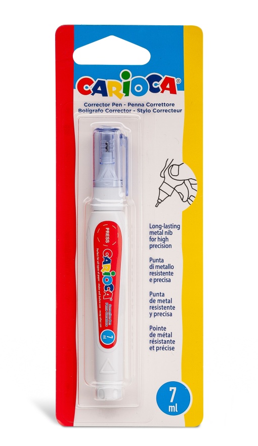 Corretor Caneta CARIOCA Ponta Metálica 7ml