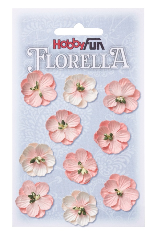 Flor de papel 2,5cm rosa Hobby Fun Florella 3866041