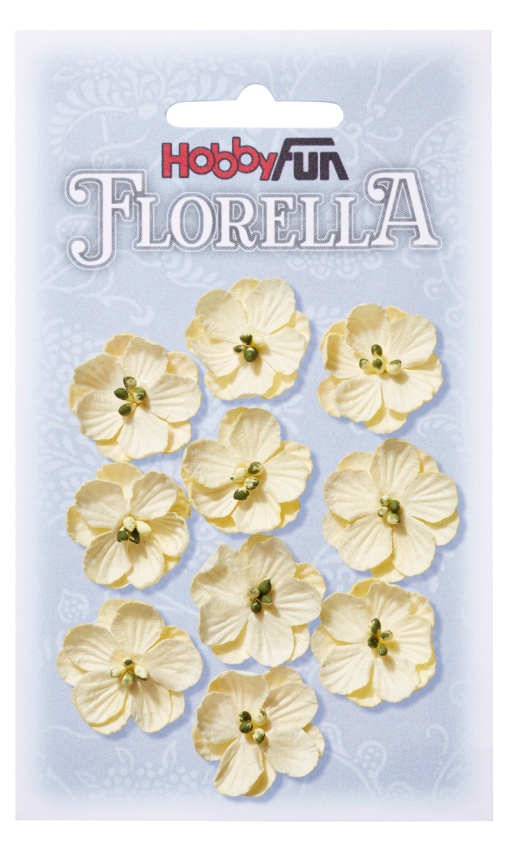 Flor de Papel 2,5cm creme Hobby Fun Florella