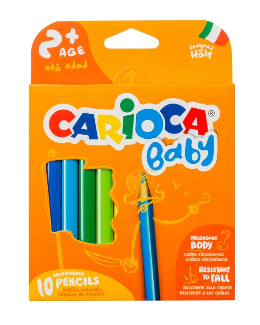 Lápis de Cor CARIOCA Baby caixa com 10