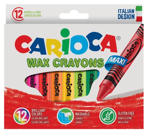 Lápis de Cera CARIOCA Wax Maxi caixa com 12