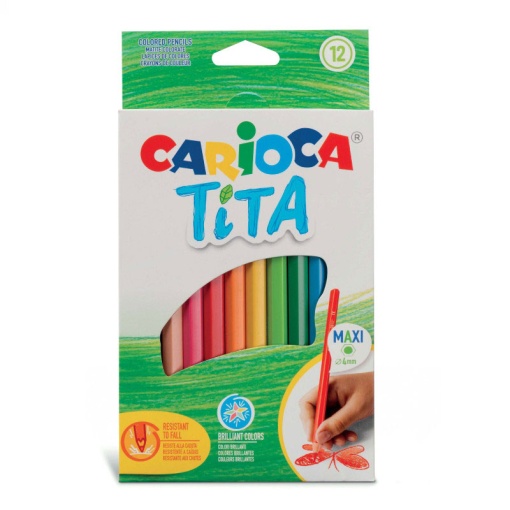 Lápis de Cor CARIOCA Tita Maxi caixa com 12