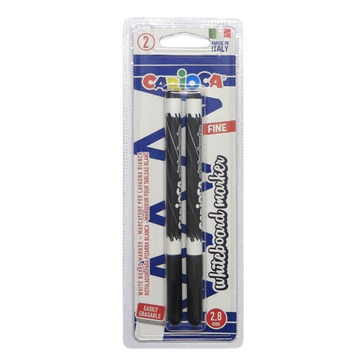 Carioca black whiteboard marker set of 2, 42760