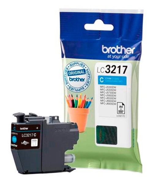 Tinteiro BROTHER LC3217 C Azul MFCJ6530DW/MFCJ6930DW 200 Páginas