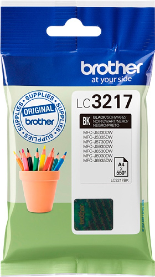 Tinteiro BROTHER LC3217 BK Preto MFCJ6530DW/MFCJ6930DW 200 Páginas