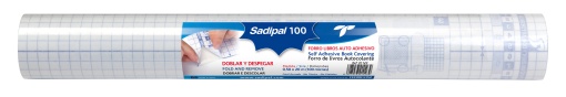 Película Adesiva Forra Livros Reposicionável SADIPAL Transparente 0,50x20m 100 Microns