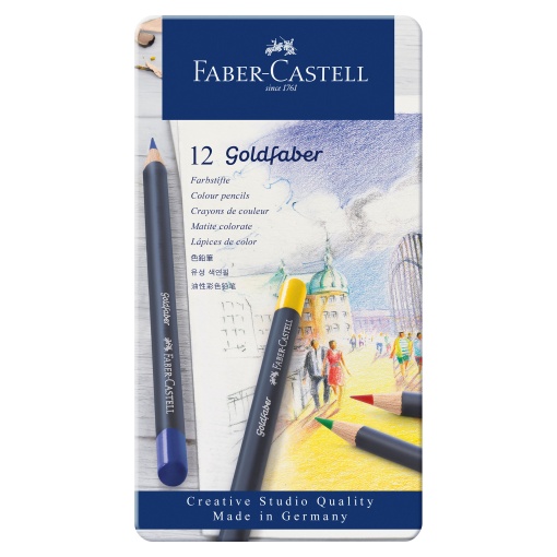 Lápis de Cor FABER-CASTELL Goldfaber Creative Studio Quality 12 Cores