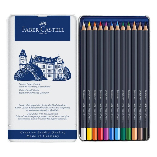 Lápis de cor FABER-CASTELL Goldfaber Creative Studio Quality caixa com 12 cores