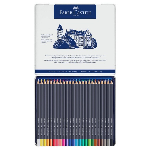 Lápis de cor FABER-CASTELL Goldfaber Creative Studio Quality caixa com 24 cores