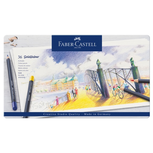 Lápis de Cor FABER-CASTELL Goldfaber Creative Studio Quality 36 Cores