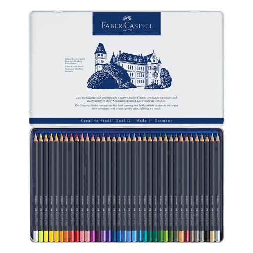 Lápis de cor FABER-CASTELL Goldfaber Creative Studio Quality caixa com 36 cores