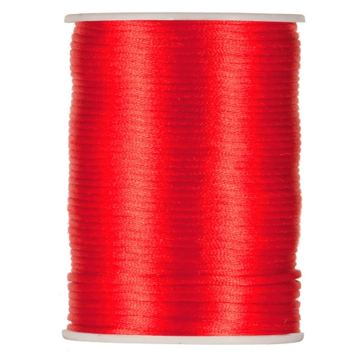 Fio de Cetim 2mmx100m Vermelho 08 MP Mouse Tail