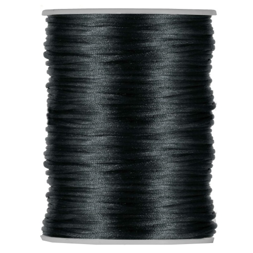 Fio de Cetim 2mmx100m Preto 19 MP Mouse Tail