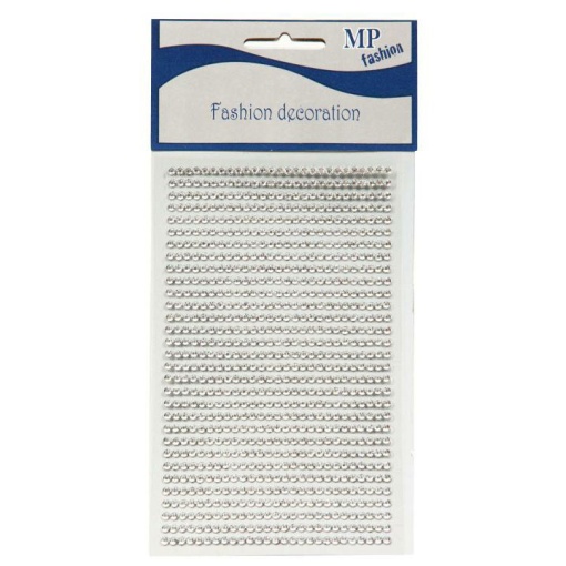 Autocolantes MP pérolas 3mm prateado