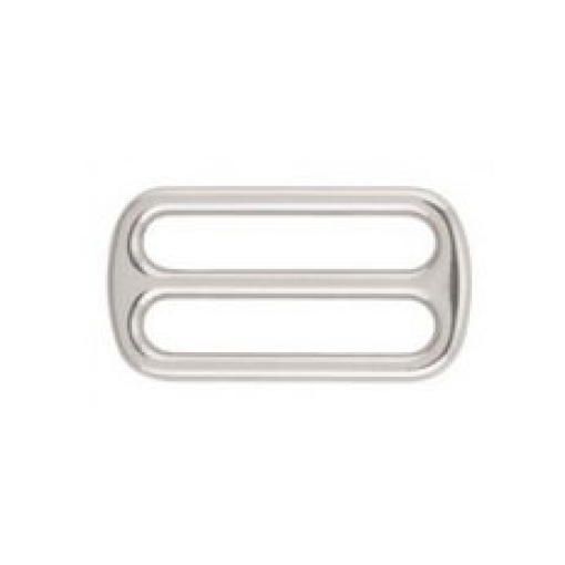Fivela de metal com passador retangular 30mm prateado COSE 754102.030.0101