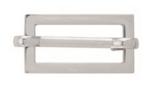 Fivela de metal com passador retangular 30mm prateado COSE 754103.030.0101