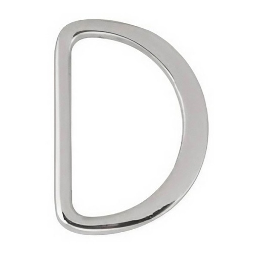 Meia argola de metal 38mm prateado COSE