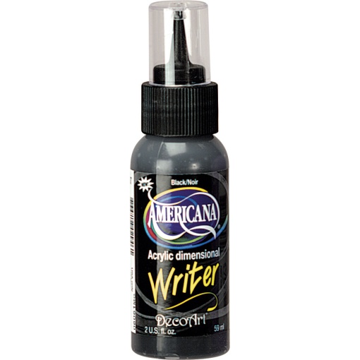 Tinta de Contorno Acrílica DECOART AMERICANA Preto 59ml DA167-3