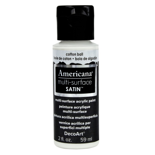 Tinta DECOART AMERICANA Multi-surface Satin Branco Algodão 59ml DA500-30