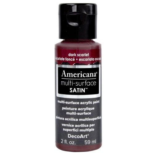 Tinta DECOART AMERICANA Multi-surface Satin Escarlate Escuro 59ml DA508-30