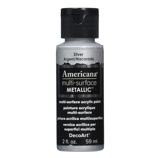 Tinta DECOART AMERICANA Multi-surface Metallic Prateado 59ml DA550-30