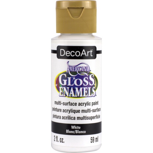Tinta DECOART AMERICANA Gloss Enamels para Vidro Branco 59ml DAG01-30