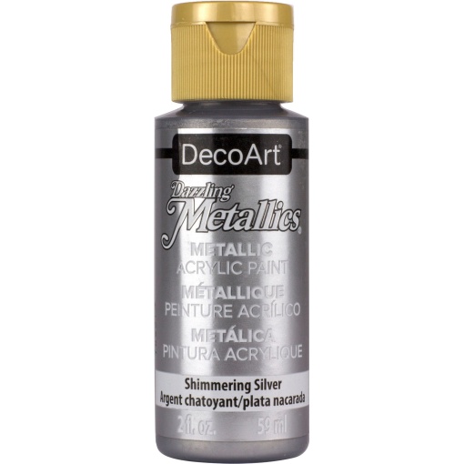 Tinta DECOART Dazzling Metallics Prateado Cintilante 59ml DAO70-3