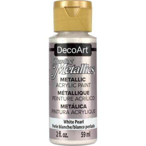 Tinta DECOART Dazzling Metallics Branco Pérola 59ml DA117-3