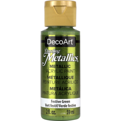 Tinta DECOART Dazzling Metallics Verde Festivo 59ml DA261-3