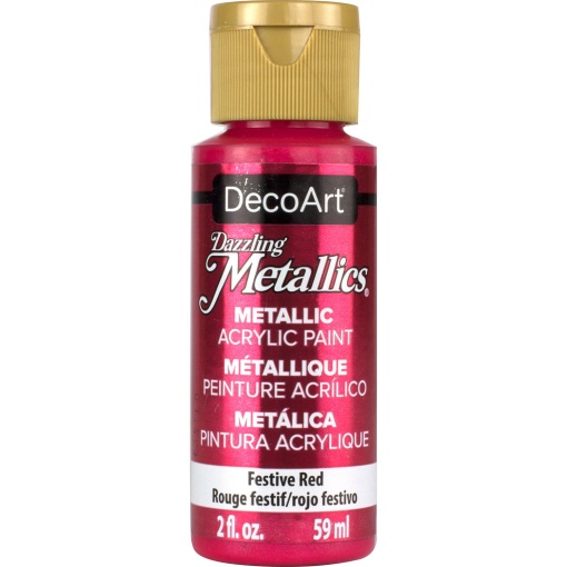 Tinta DECOART Dazzling Metallics Vermelho Festivo 59ml DA262-3