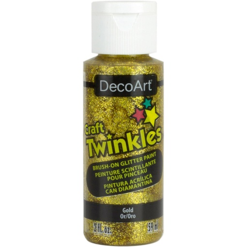 Tinta DECOART CRAFT Twinkles Glitter Dourado 59ml DCT3-3