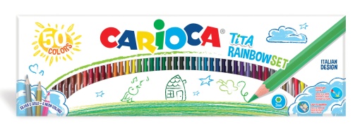 Lápis de Cor CARIOCA Tita Rainbow Set caixa com 50